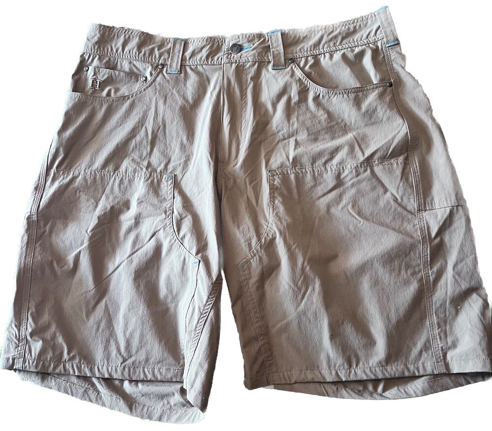 Howler Bros Shorts Mens 38 Tan Lightweight 100% Nylon Athletic